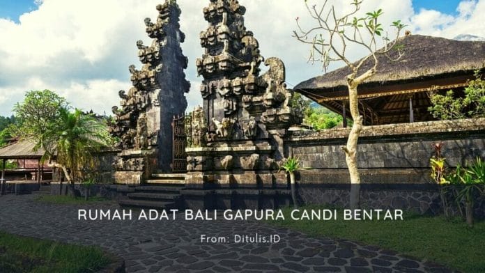 Contoh Gambar Rumah Adat Bali Gapura Candi Bentar