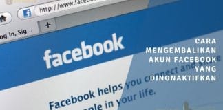 cara mengembalikan akun facebook yang dinonaktifkan
