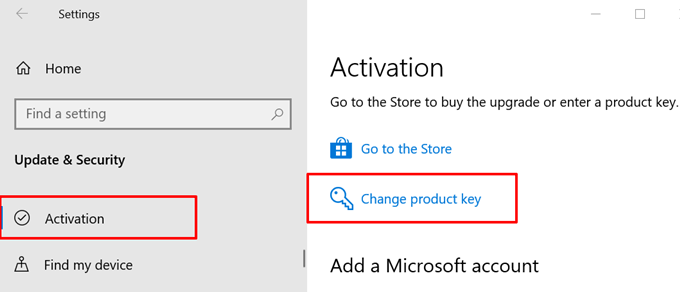 08 Change Product Key Windows 10