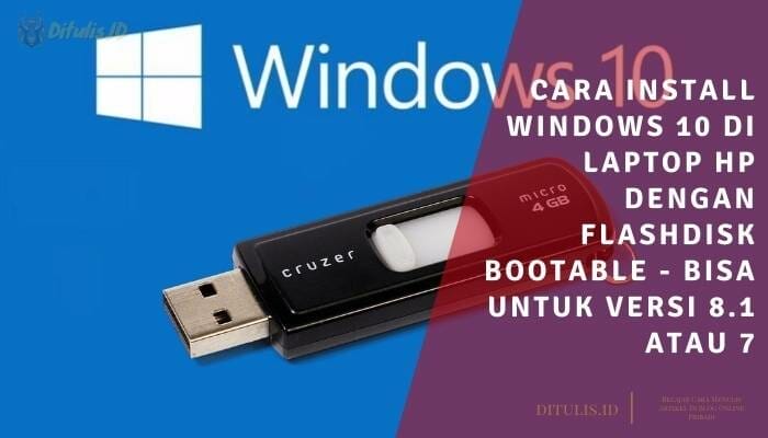 cara install windows 10 di laptop hp